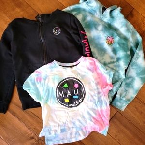 Maui and Sons girl sweatshirts and tee set size Med 10/12